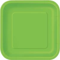 Lime Green Square Plate 9