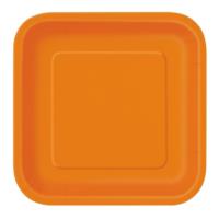 Pumpkin Orange Square Plate 9