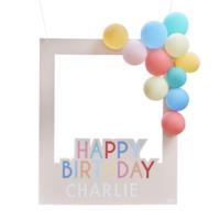 Photobooth Frame Card With Brights Balloons