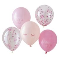 Pink Confetti Happy Birthday Balloons