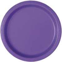 20 NEON PURPLE ROUND PLATE 7